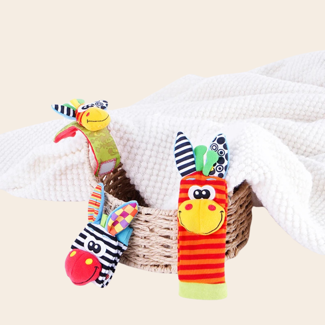 Hochet d’Éveil pour Bébé – Bracelet ou Chaussettes d’Animation