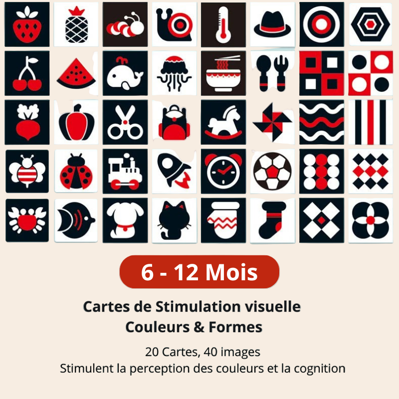 Cartes de Stimulation Visuelle –  (Haut Contraste)