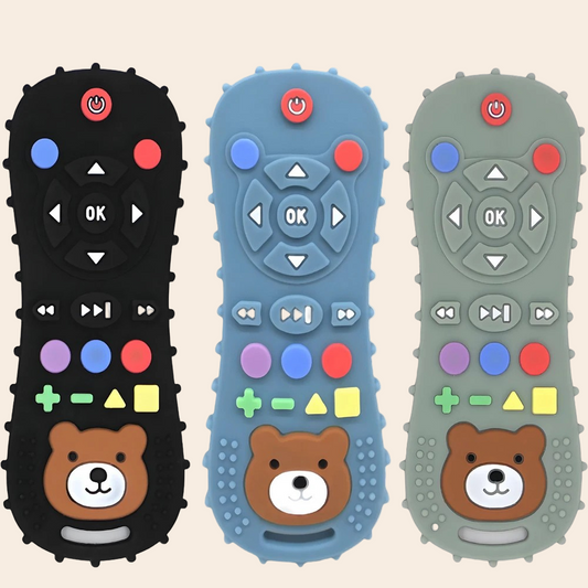 Télécommande de Dentition Bébé – Jouet Mordeur en Silicone