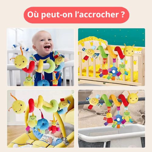 Spirale d’Activités Musicale – Jouet Suspendu pour Poussette, Lit & Siège Auto