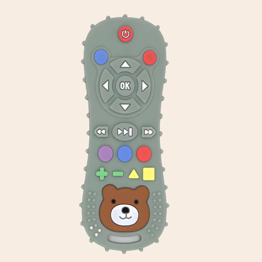 Télécommande de Dentition Bébé – Jouet Mordeur en Silicone